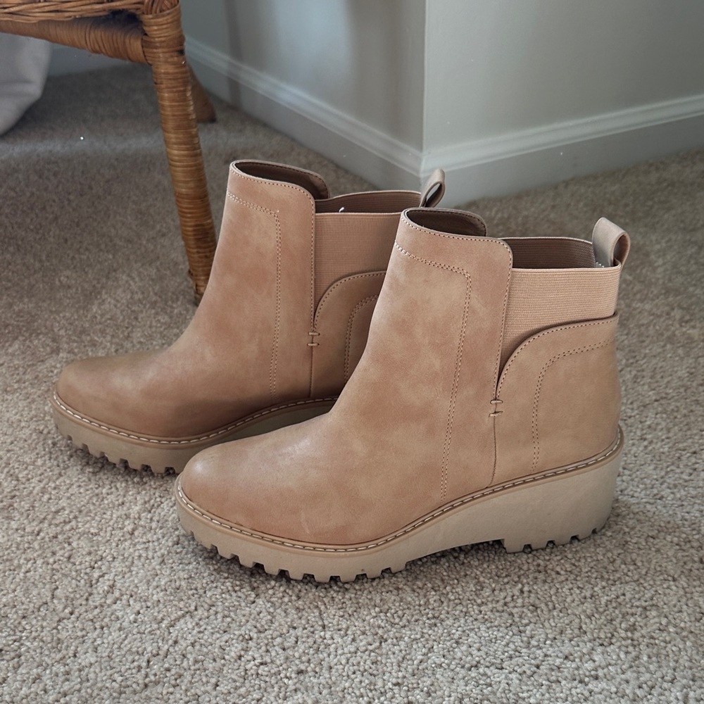 DV by Dolce Vita Cream Ankle Boots
